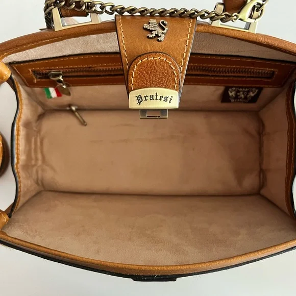 NWT Pratesi Firenze Lady Brunelleschi Leopard Calf Hair Bag - Picture 5 of 10